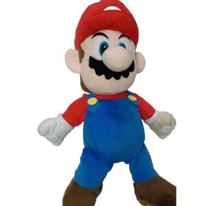 Super Mario Plush Large Doll Stuffed Cuddle Toy Red Blue Franco 22.5"
